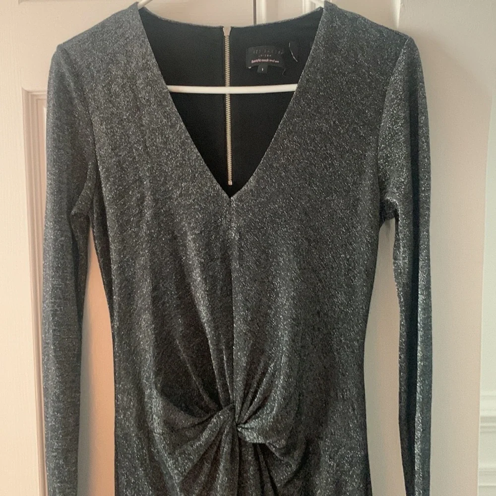 $189 NEW Ted Baker London Dress Cocktail Long Sleeve Sheath Zippered Back - Picture 4 of 17